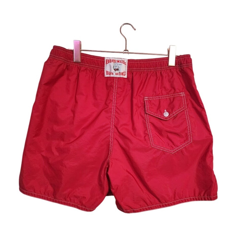 BIRDWELL Beach Britches Red Board Shorts Surf USA Made XL